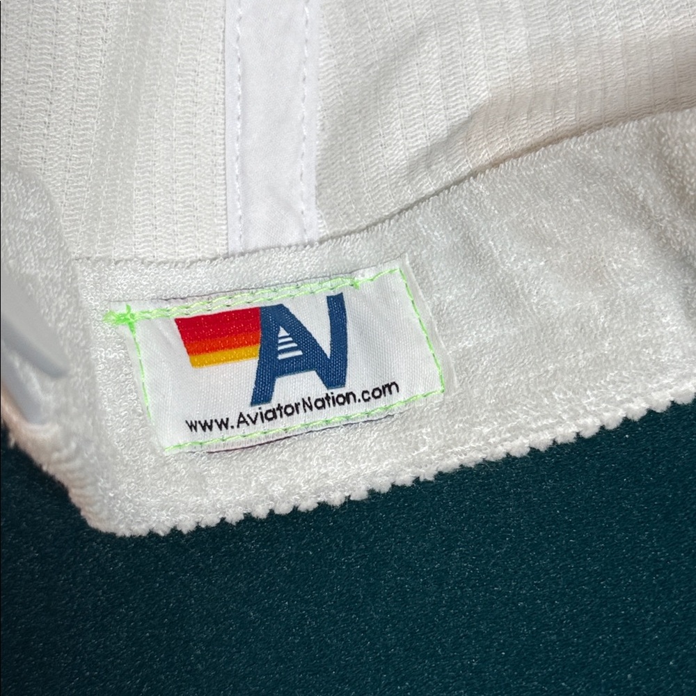 Aviator Nation white corduroy patch hat Mountain sunset logo - Picture 6 of 10